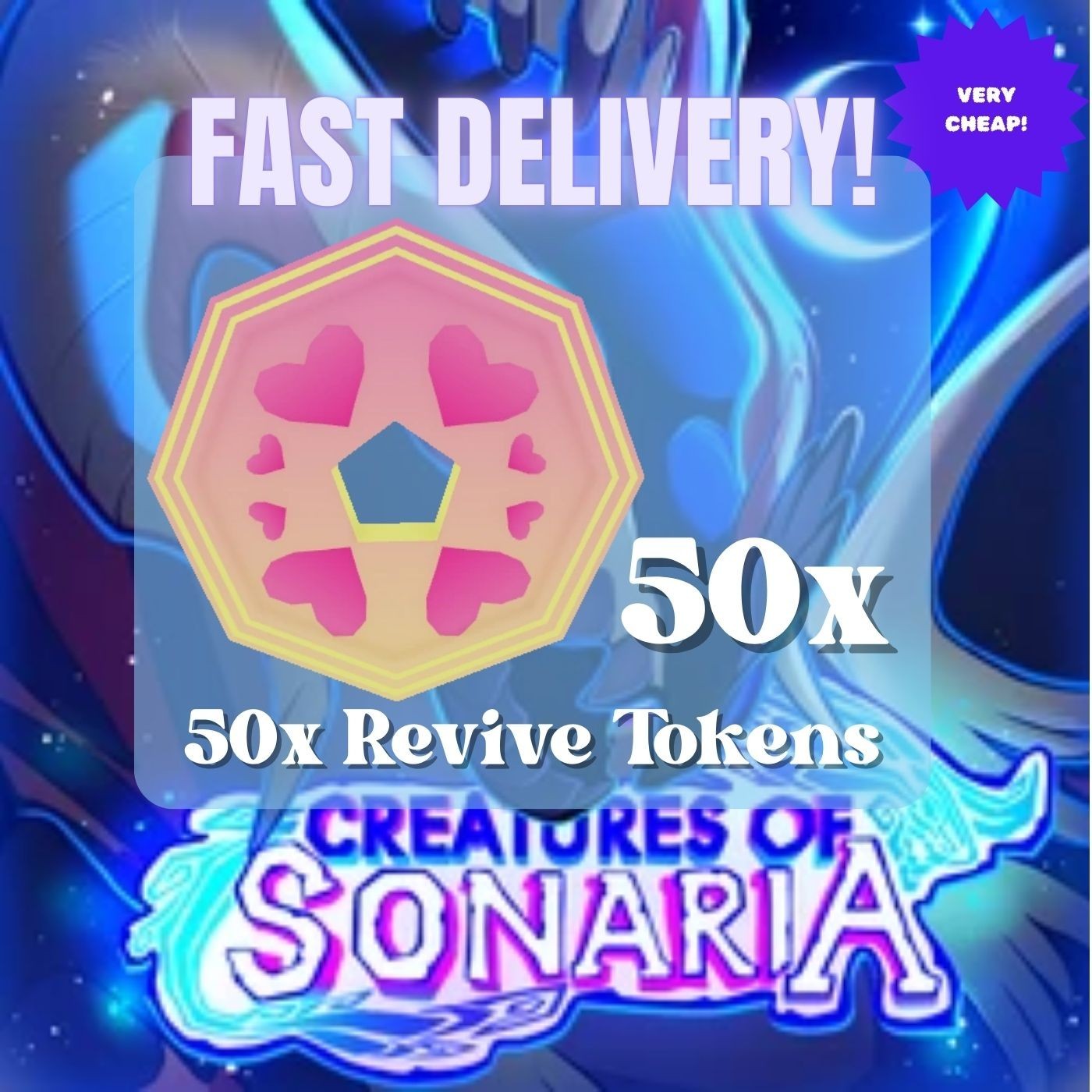 50x Revive Tokens – Creatures of Sonaria (COS) – FAST DELIVERY!