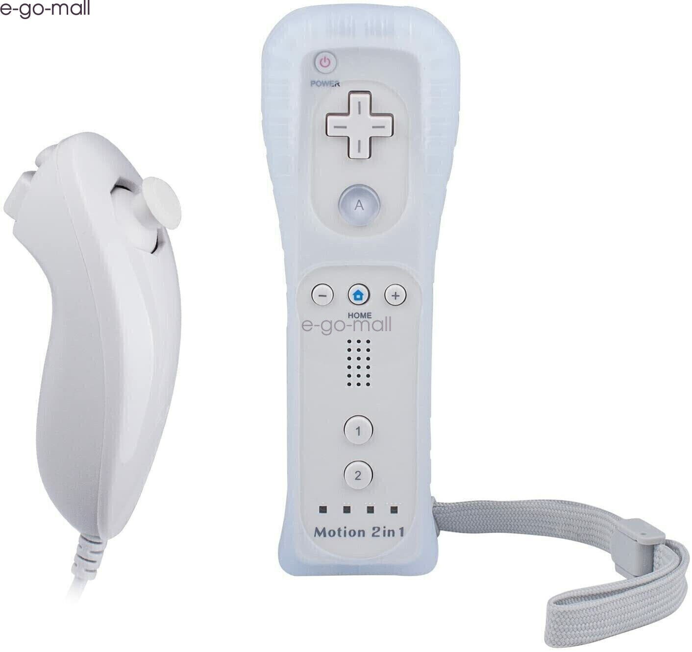 2 in 1 Motion Plus Wii Rmote Nunchuck Controller for Nintendo Wii/Wii U Game