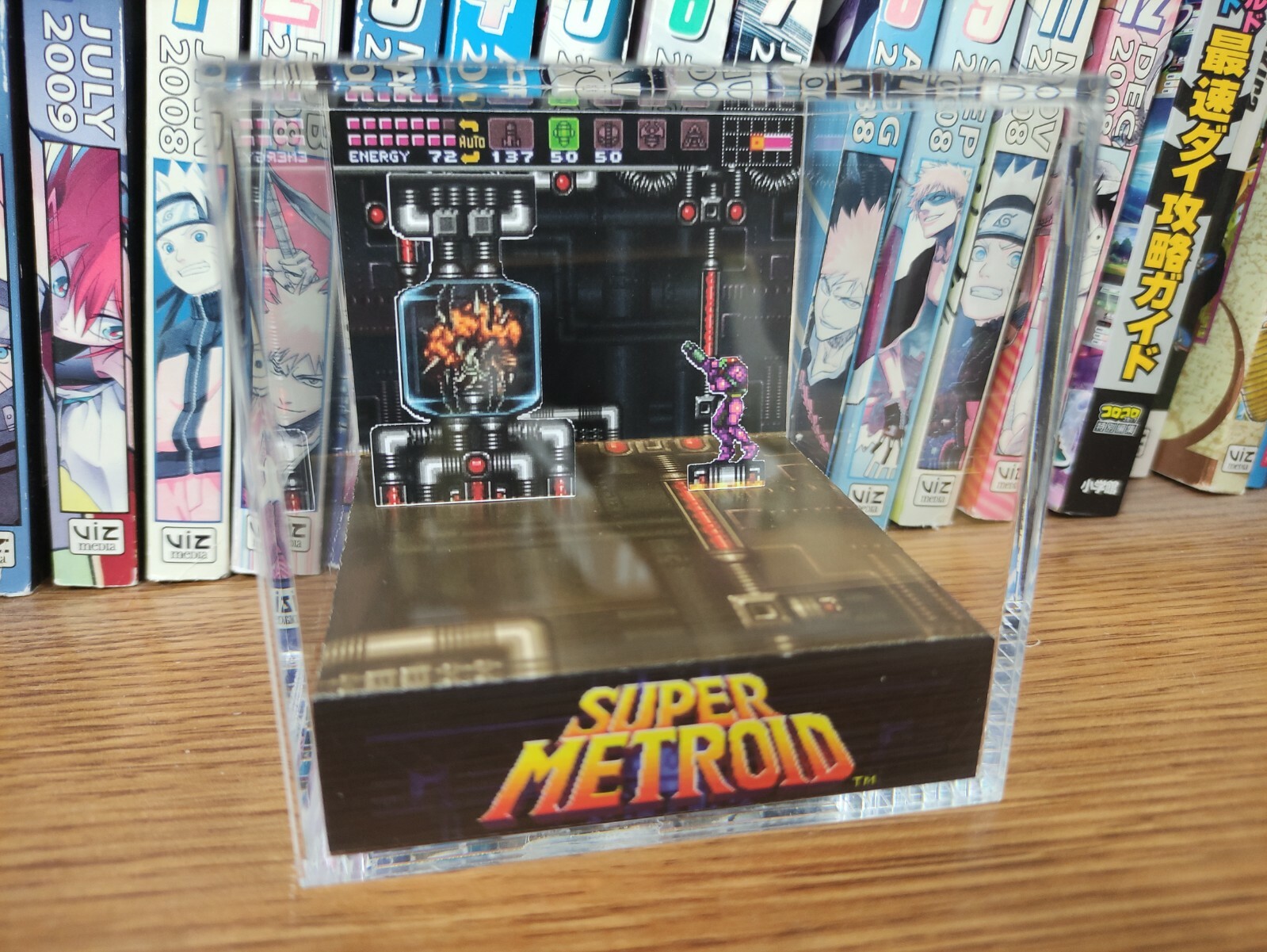 Super Metroid Samus MB Handmade Diorama – Gameboy / Retro Gaming Cube – Fanart
