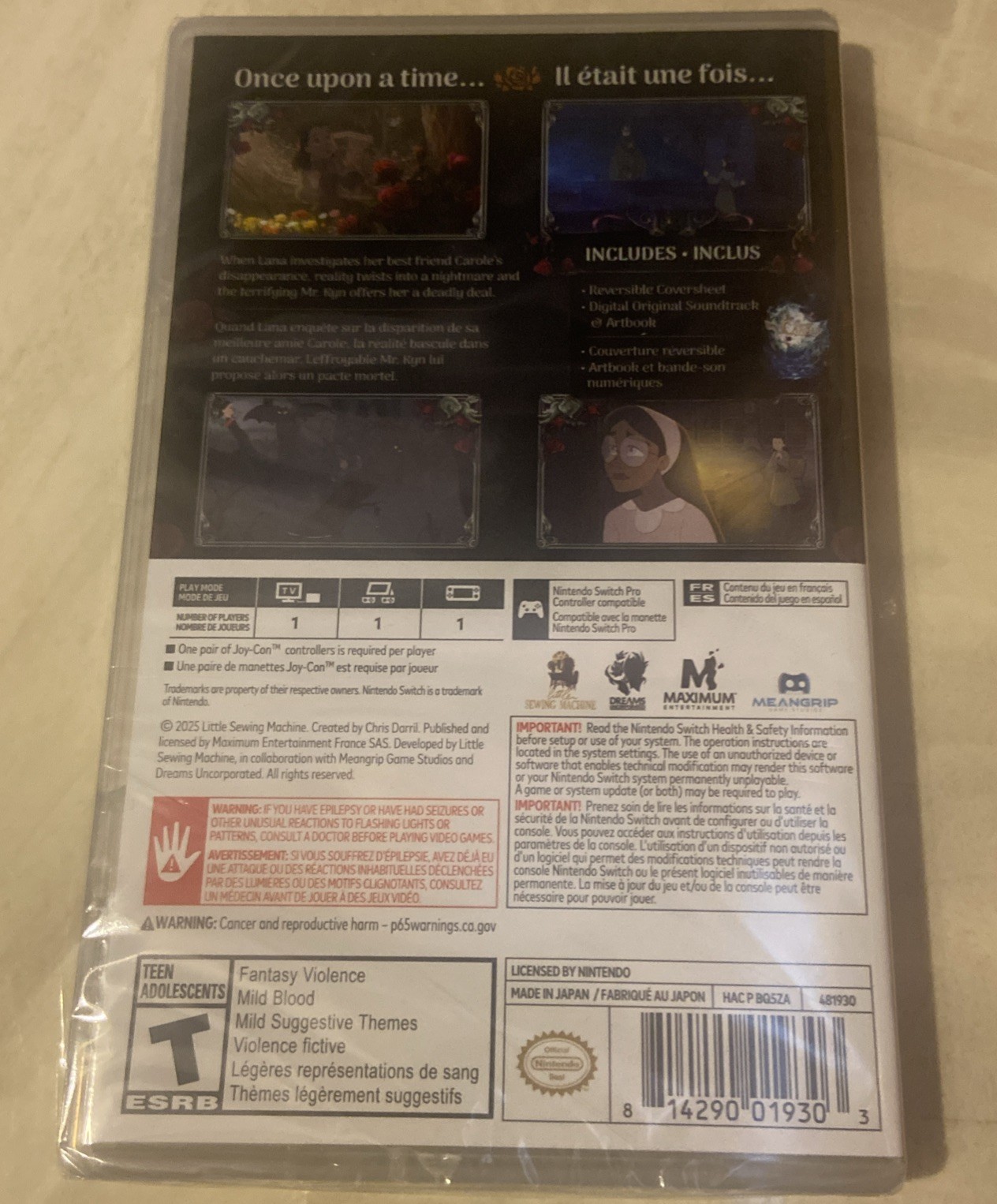 Bye Sweet Carole – Nintendo Switch Brand New Sealed