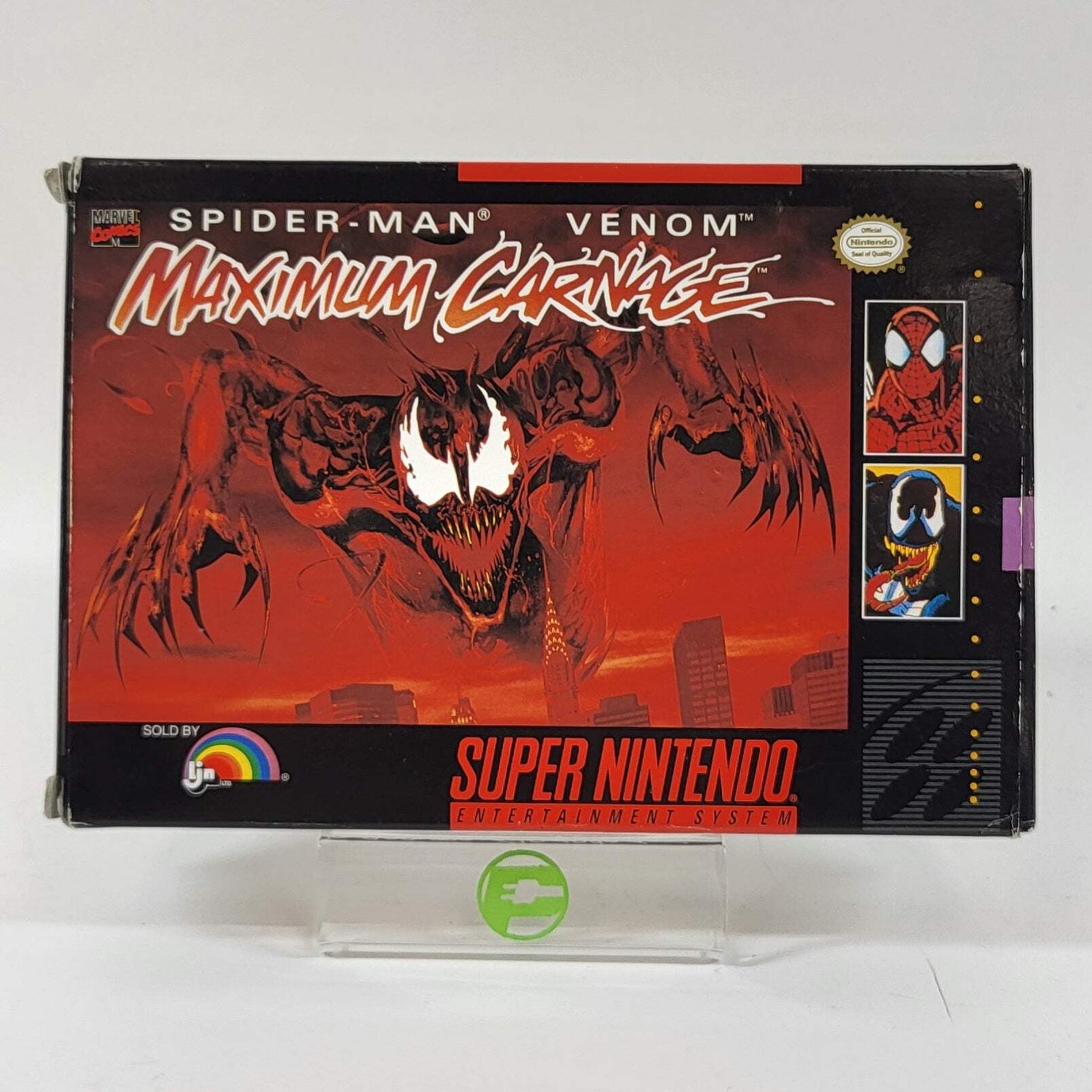 Spider Man Venom Maximum Carnage Super Nintendo SNES 1994 LJN Boxed Game