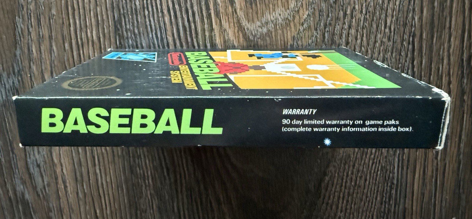 Baseball Complete in Box CIB Hangtab No Code EARLY PRINT (Nintendo, NES 1985)🔥