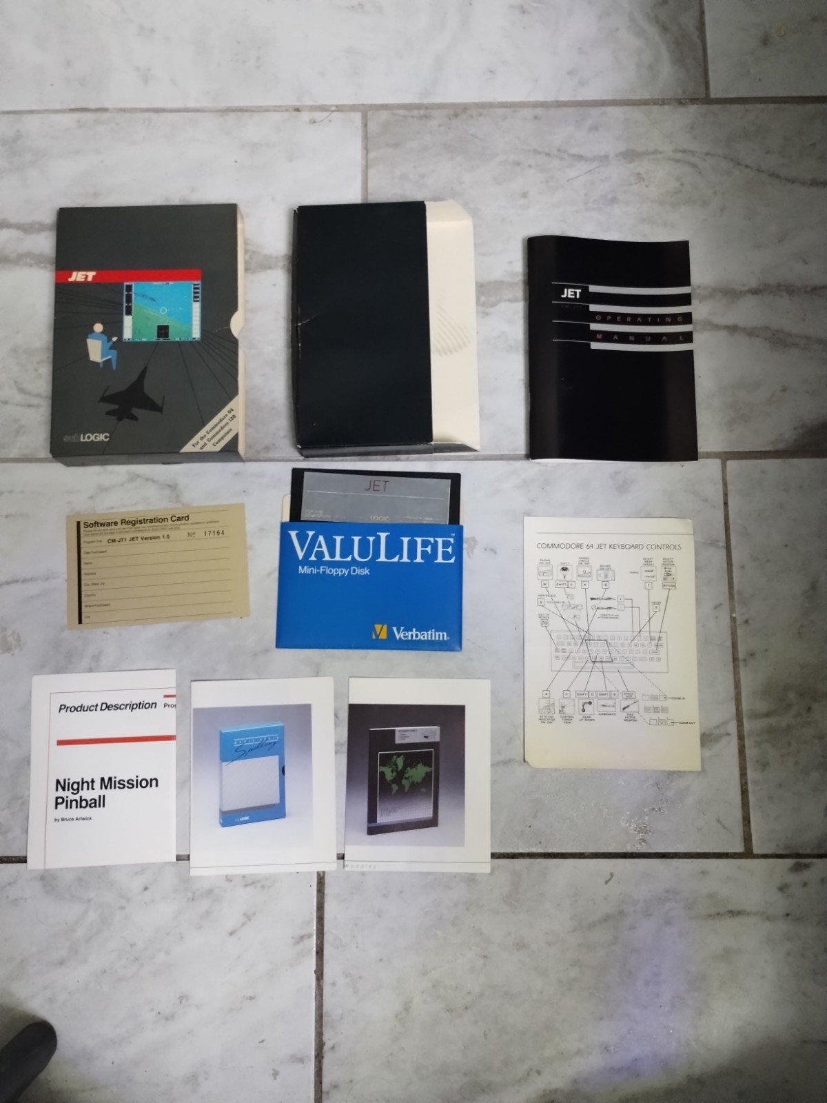 subLOGIC JET (Commodore 64) Complete – Box, Disk, Manual, Ads & Registration
