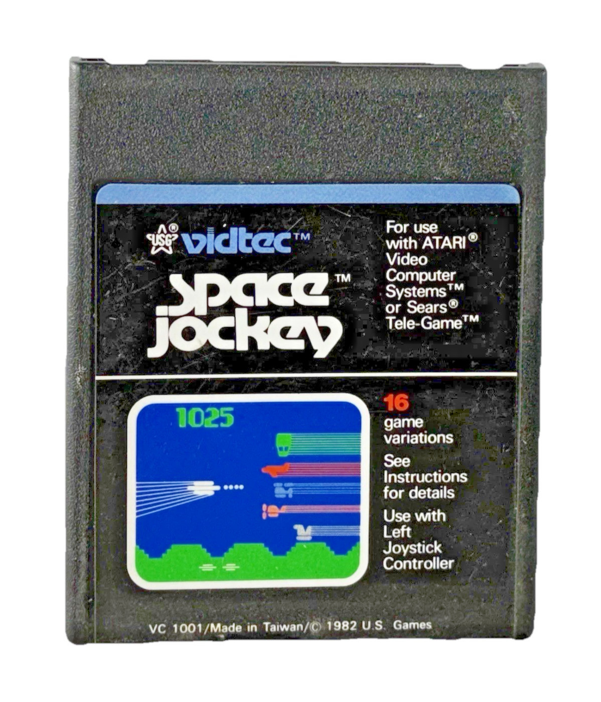 Atari 2600 Space Jockey Vintage 1982 Vidtec Video Game Cartridge Tested
