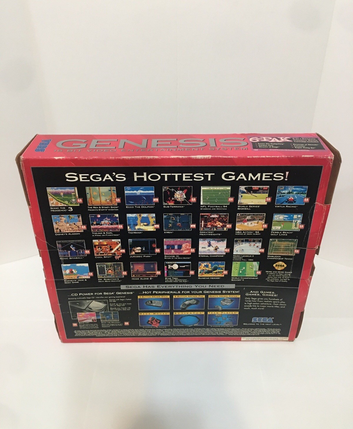 Sega Genesis Model 2 Console Complete in Box 6 Pak System CIB