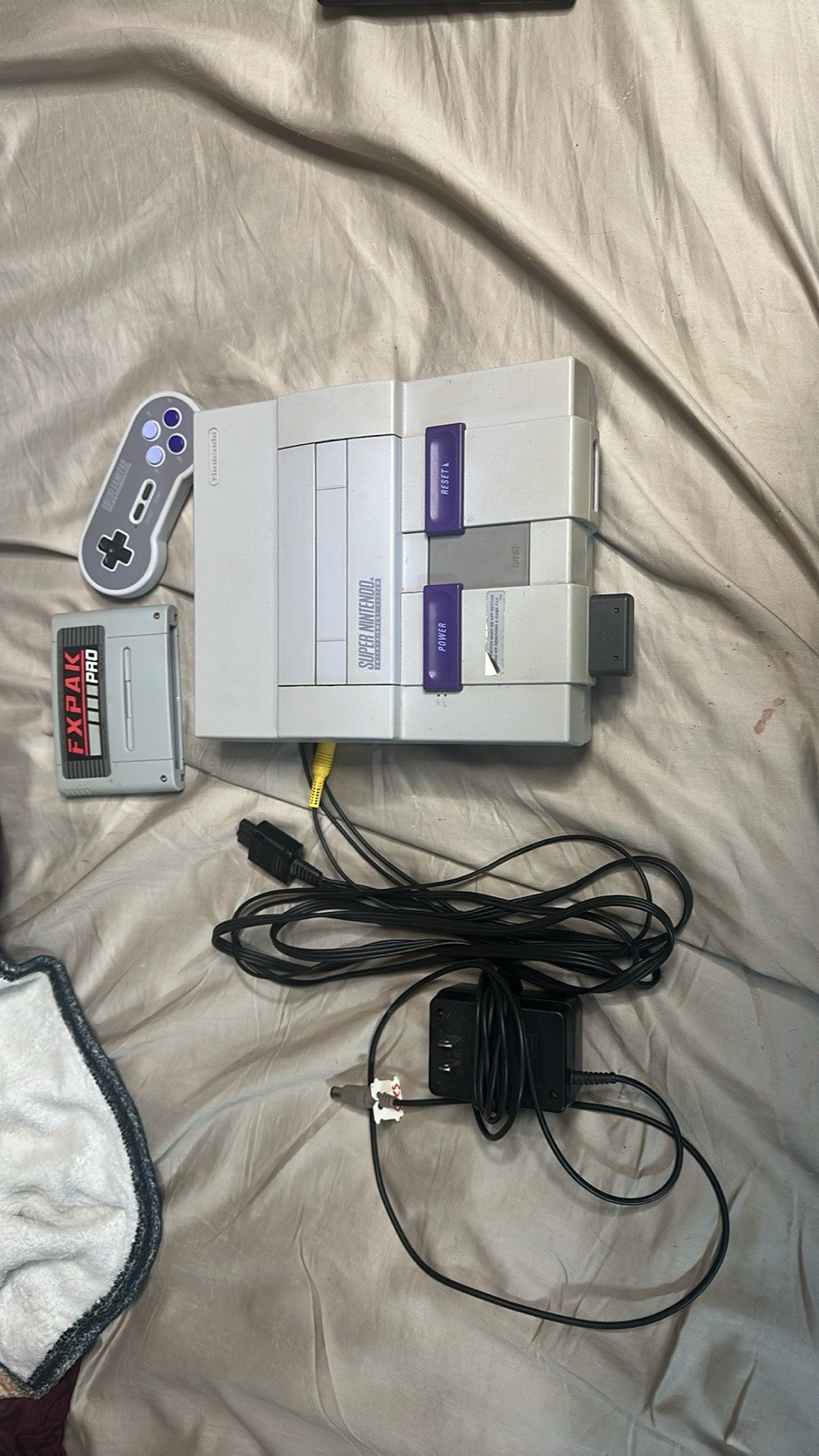 Nintendo SNES console FXPak Pro Cartridge + Loaded SD card Plus 8bitdo Wireless