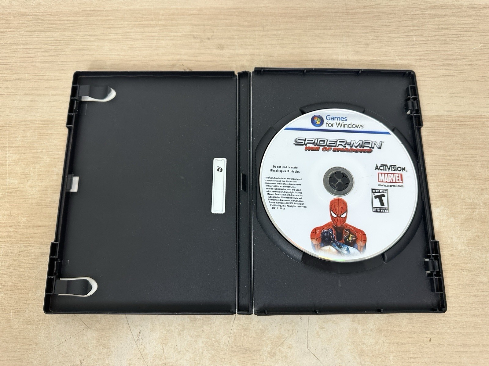SPIDER-MAN: Web of Shadows – PC for Windows 2008 – w/ Case – NO MANUAL!