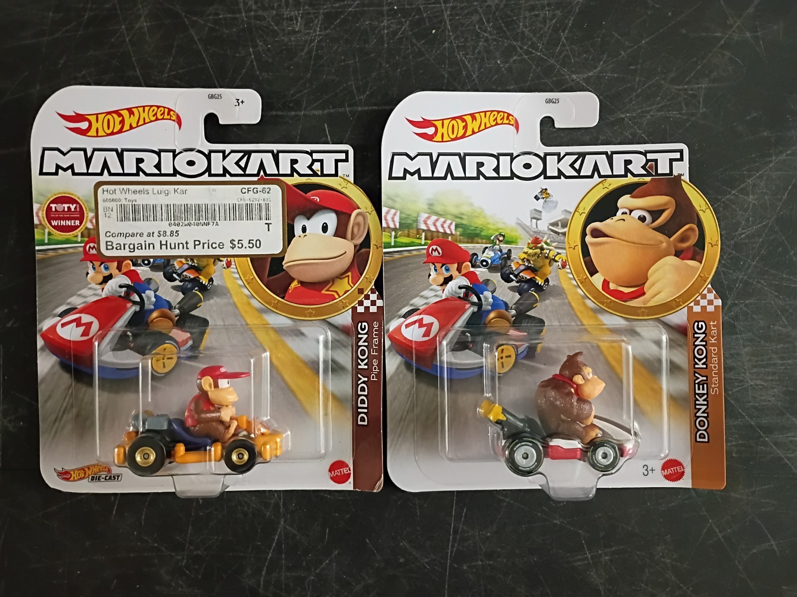 19-PK SUPER MARIO KART Hot Wheels Lot Dry Bones Waluigi Tanooki Peach Luigi Toad