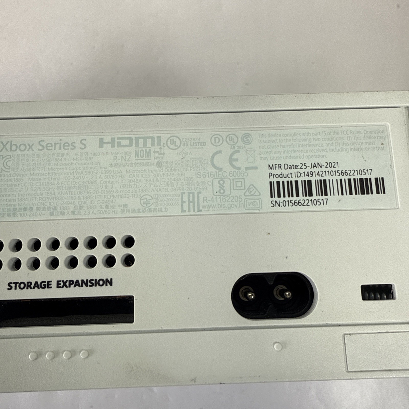 (FOR PARTS REPAIR) Microsoft Xbox Series S Console 1883