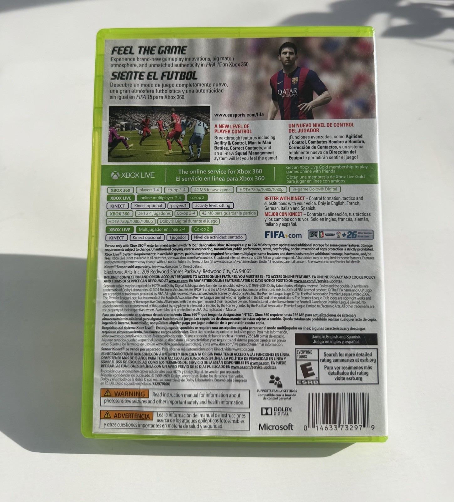 EA Sports FIFA 15 Xbox 360 Better with Kinect E Rated NTSC-U/C 2014