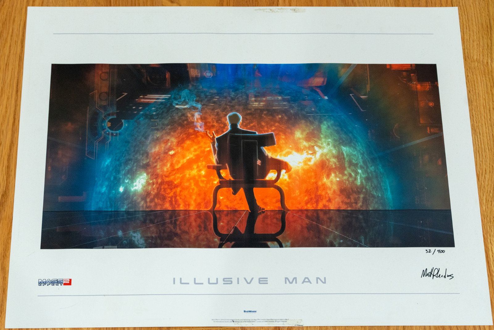 Mass Effect 2 Illusive Man Lithograph *Signed #32/400*