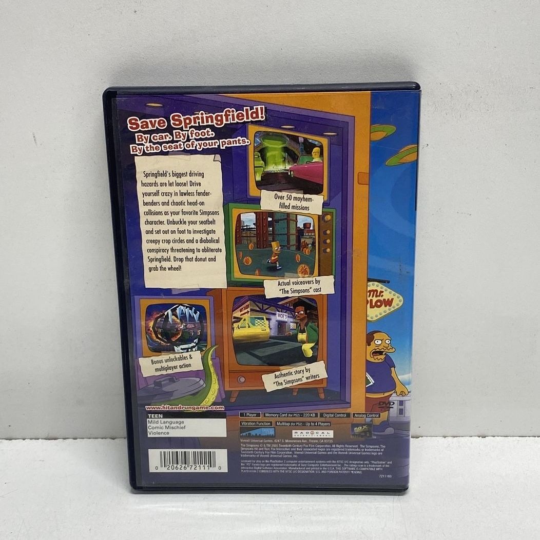 The Simpsons Hit & Run Sony PlayStation 2 CIB with Registration