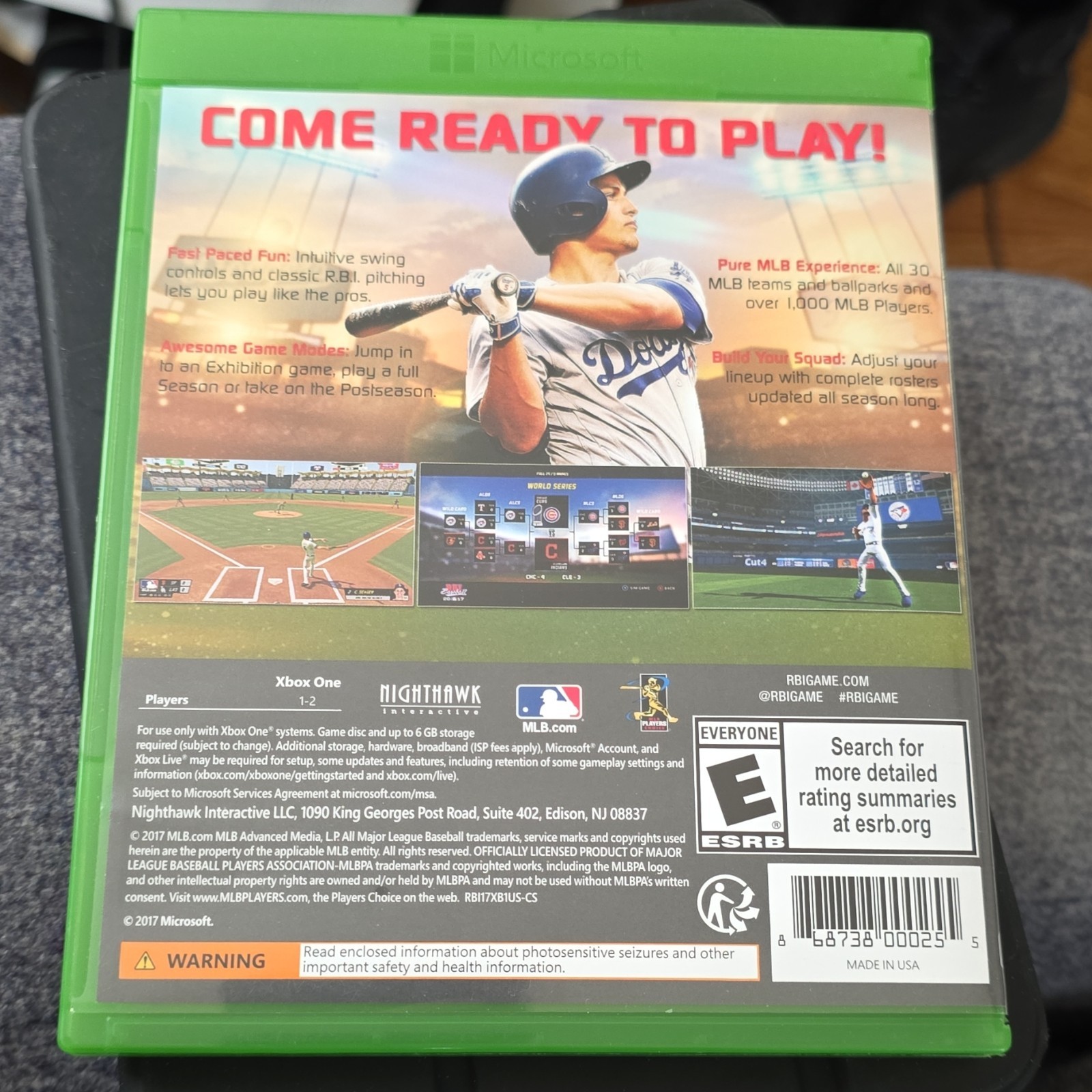 Nighthawk Interactive R.B.I. Baseball 17 Xbox One Game, Sports, E, Multiplayer