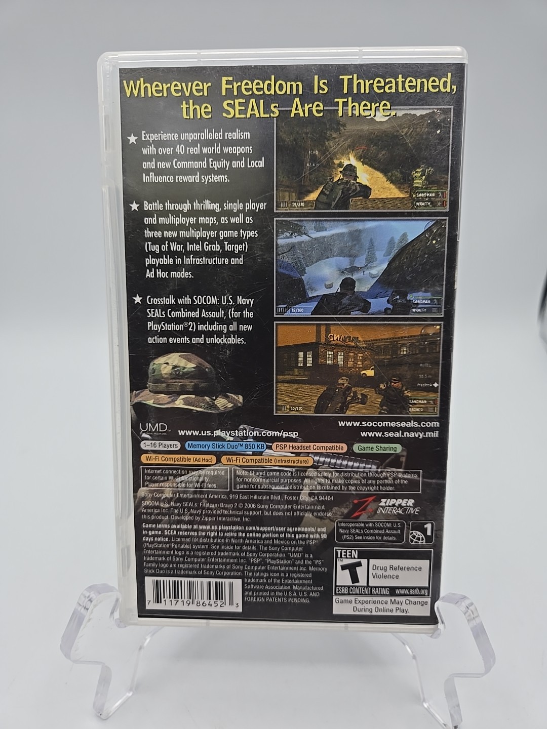 SOCOM: U.S. Navy SEALs — Fireteam Bravo 2 (Sony PSP, 2006)