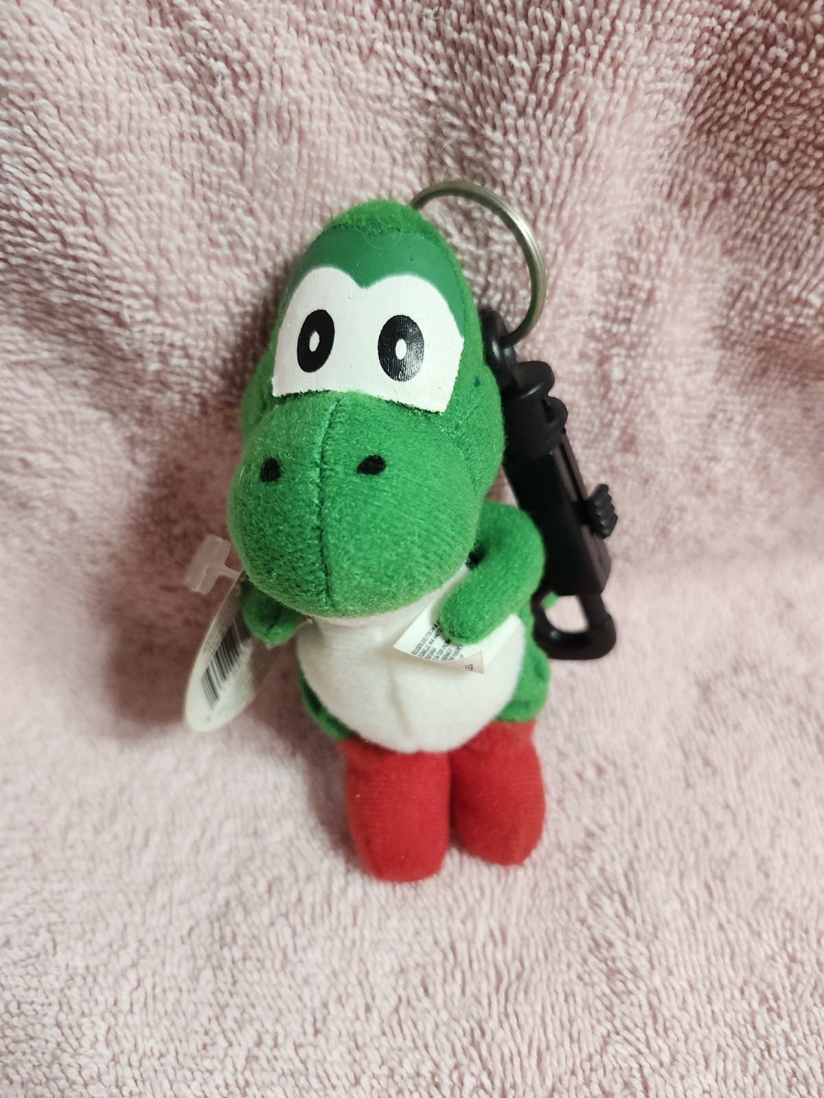 Vintage 1997 BD&A Nintendo Super Mario 64 Yoshi Bean Bag Keychain Rare w/ Tags
