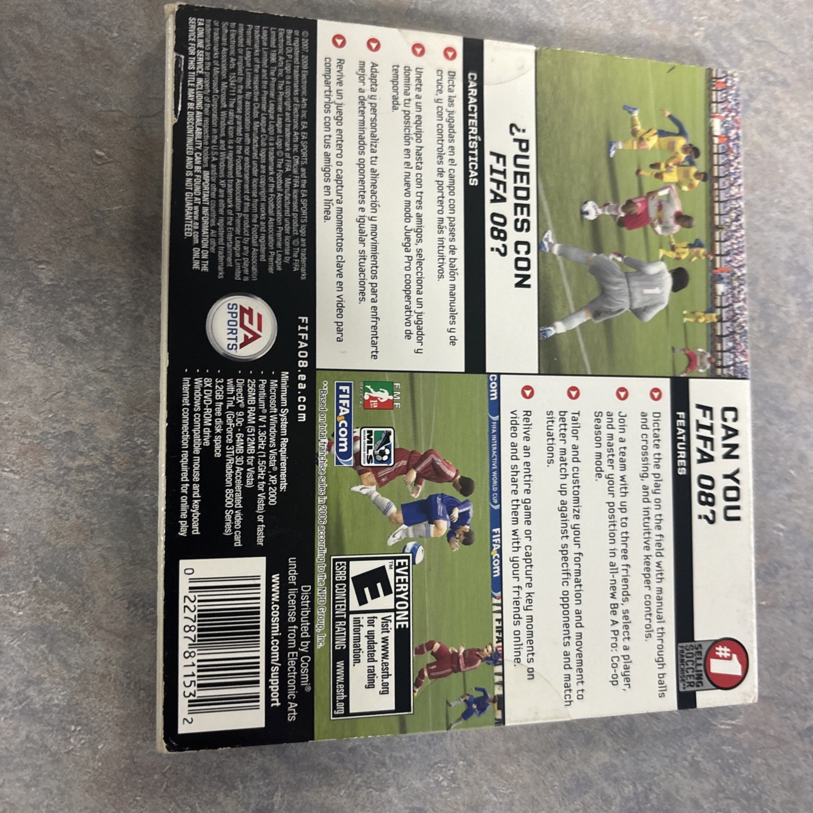 FIFA Soccer 08 EA sports PC 2007 PC DVD-ROM Brand New Sealed Football DVDs153