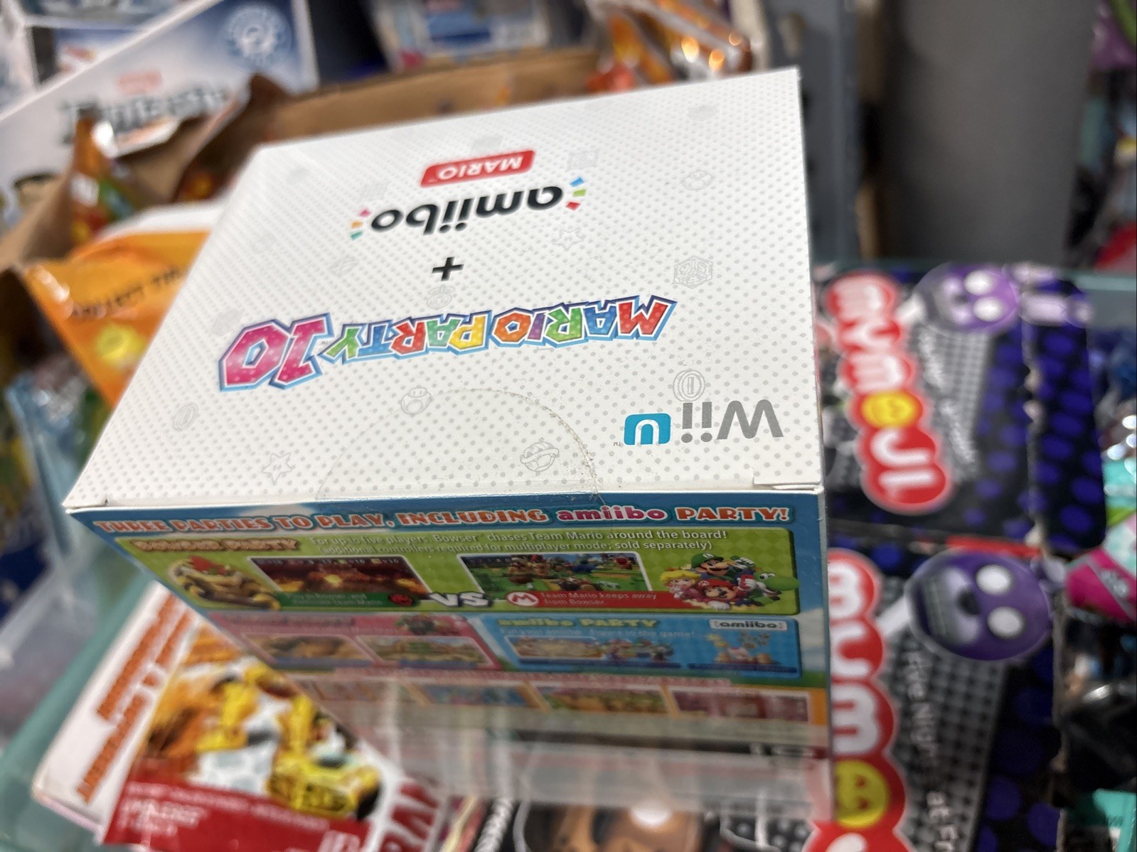 Mario Party 10 (Wii U, 2015) BOX with Amiibo Mario – Nintendo new sealed wear