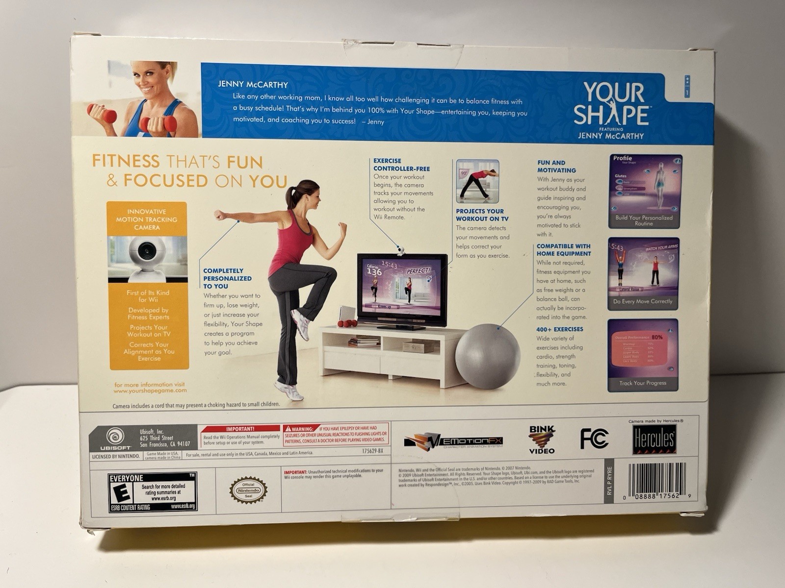Wii Your Shape Game Featuring Jenny McCarthy With Motion Tracking Camera