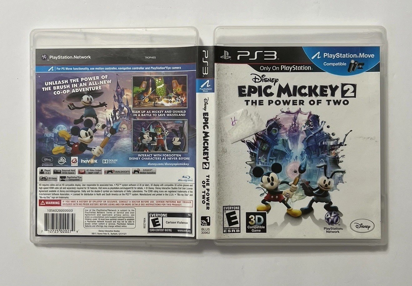 Epic Mickey 2: The Power of Two (Sony PlayStation 3, PS3) Complete Tested