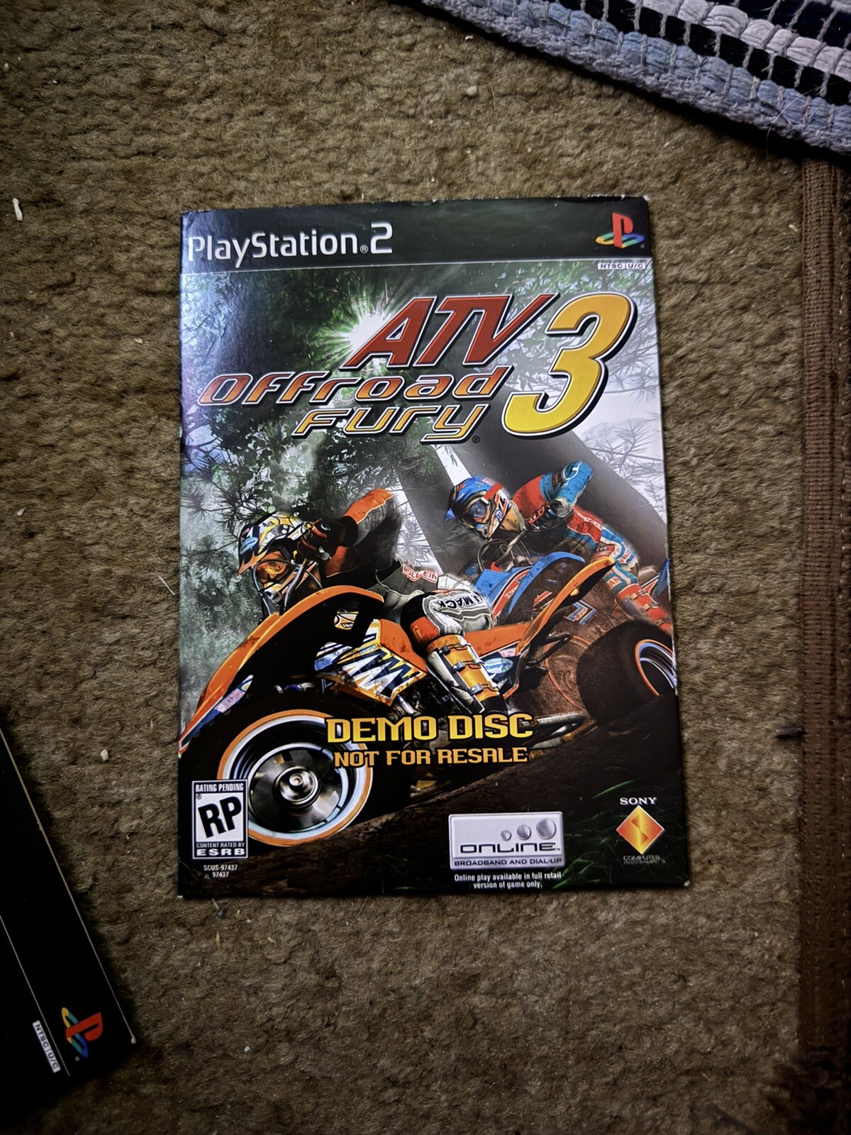 Playstation 2 ATV 3: Off Road Fury Demo Disc Rating Pending Sony Computer