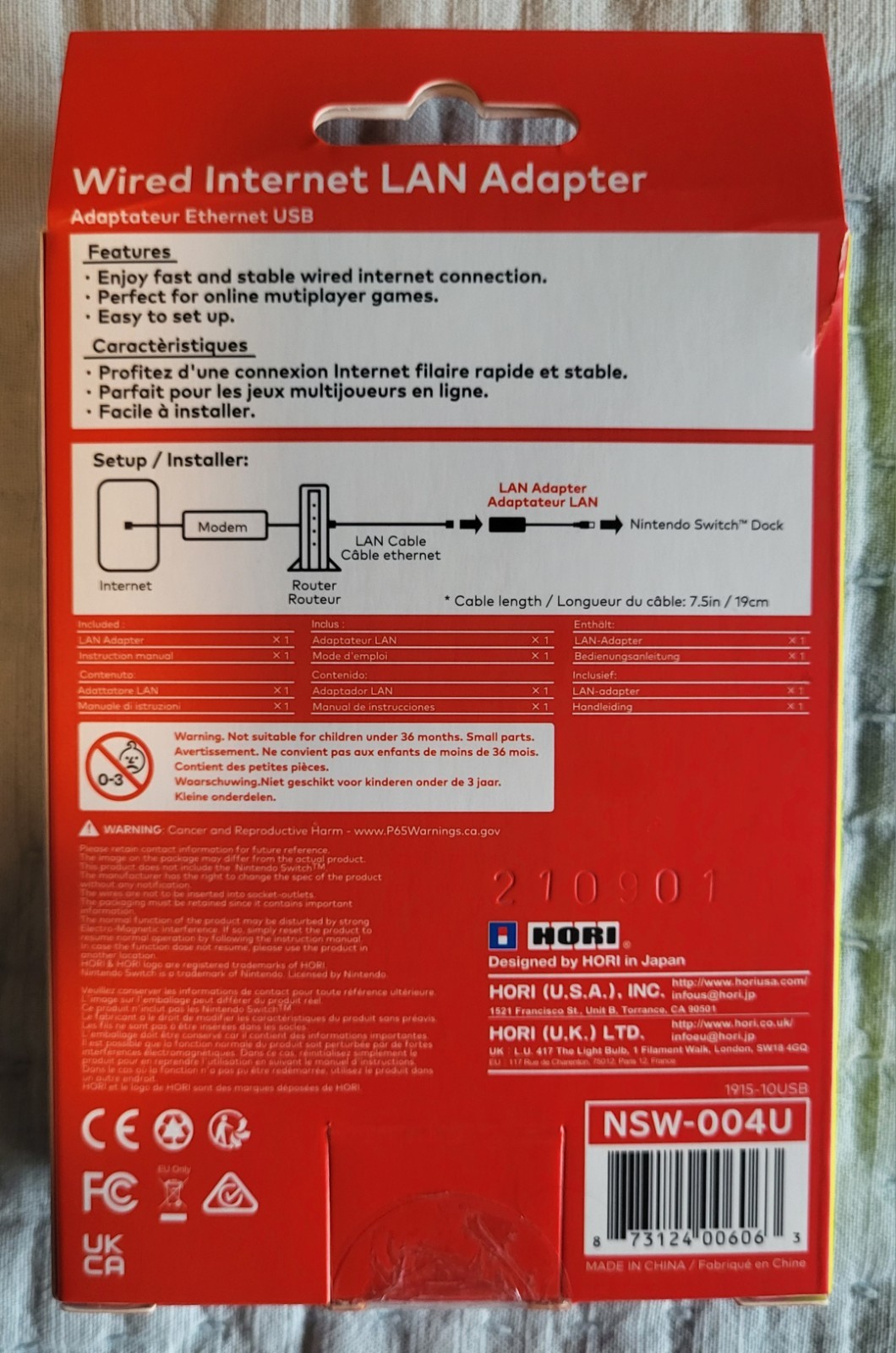 Nintendo Switch HORI Ethernet LAN Adapter