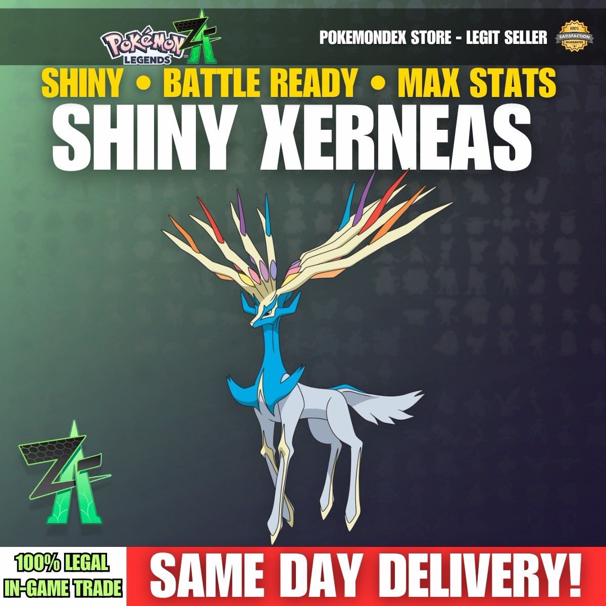 ✨ SHINY XERNEAS ✨ BATTLE READY ✨ 6IV – Pokemon Legends Z/A