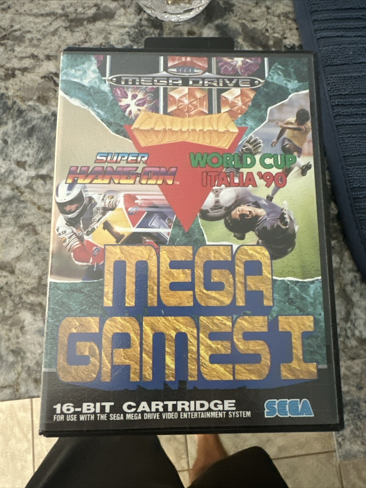 Mega Drive Sega Games 1 Super Hang On + World Cup Italia 90 + Columns cartridge