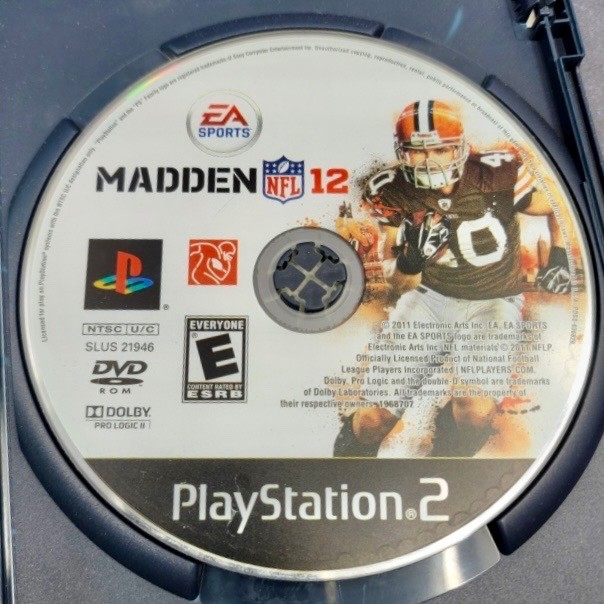Madden NFL 12 PS2 (Sony PlayStation 2, 2011) Tested & Working 2012 Disc