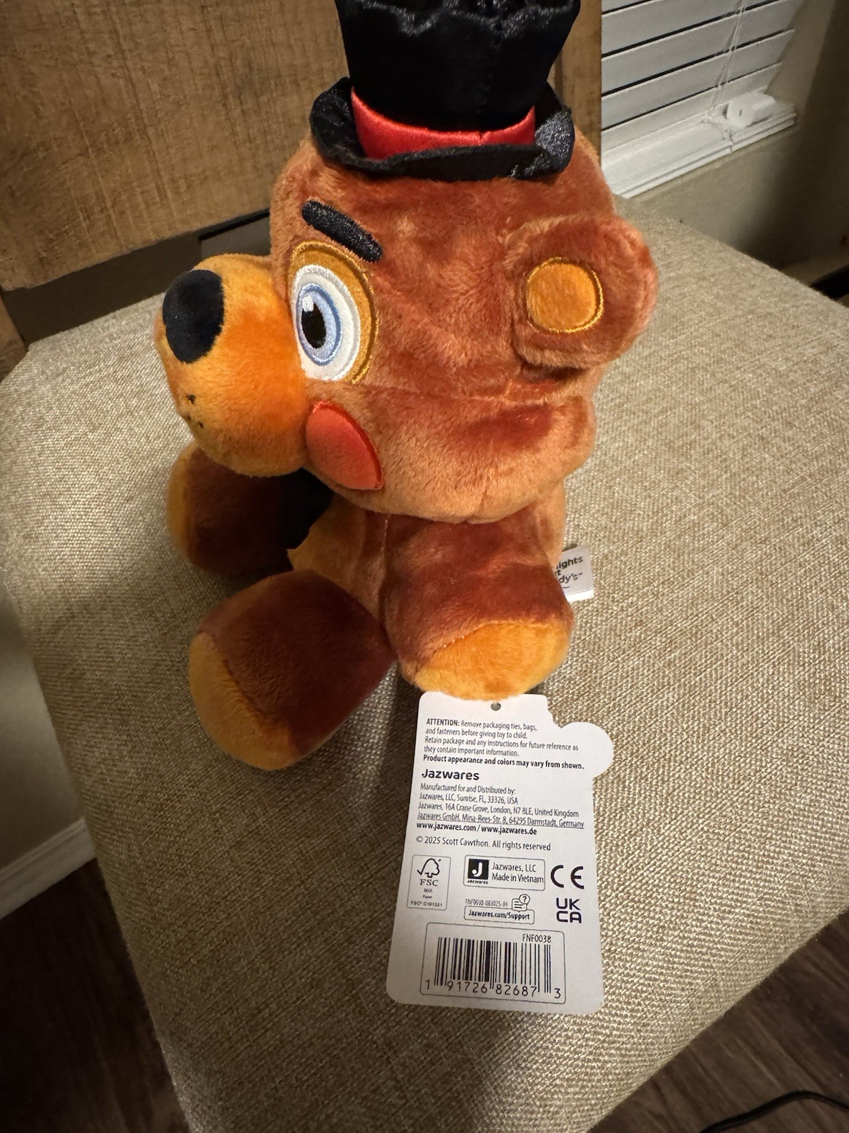 Jazwares Freddy Fazbear Plush Doll Five Nights at Freddy’s Collectible Toy