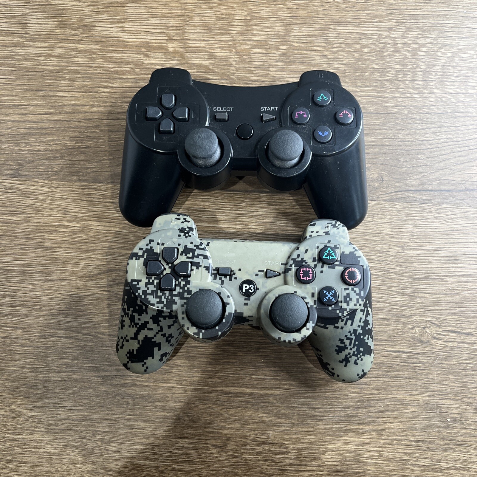 LOT of (2) Unbranded Generic PlayStation 3 PS3 Wireless Controllers – Tested!