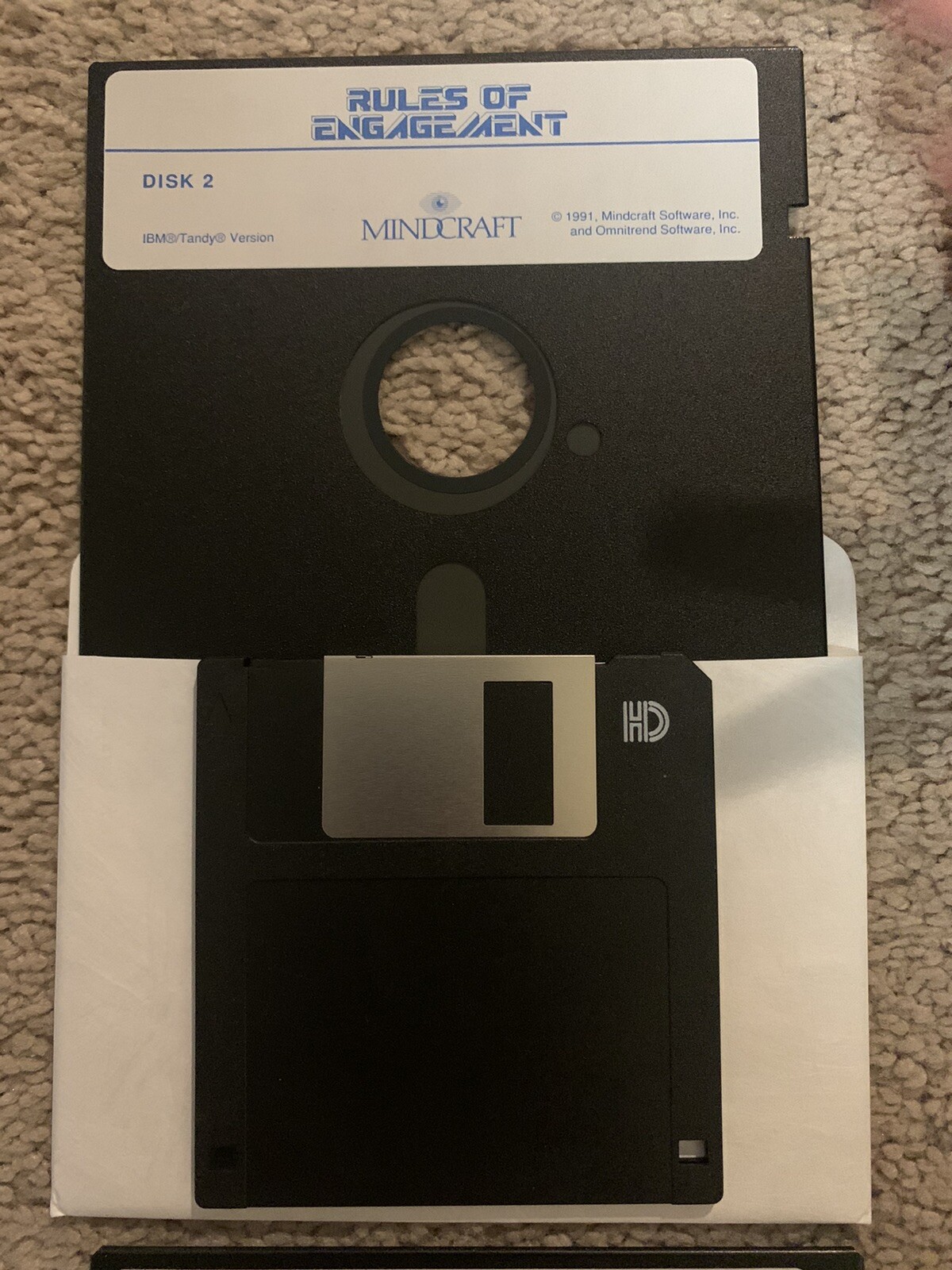 RULES OF ENGAGEMENT IBM/TANDY PC COMPUTER GAME 1991 MINDCRAFT (WITH MANUAL)
