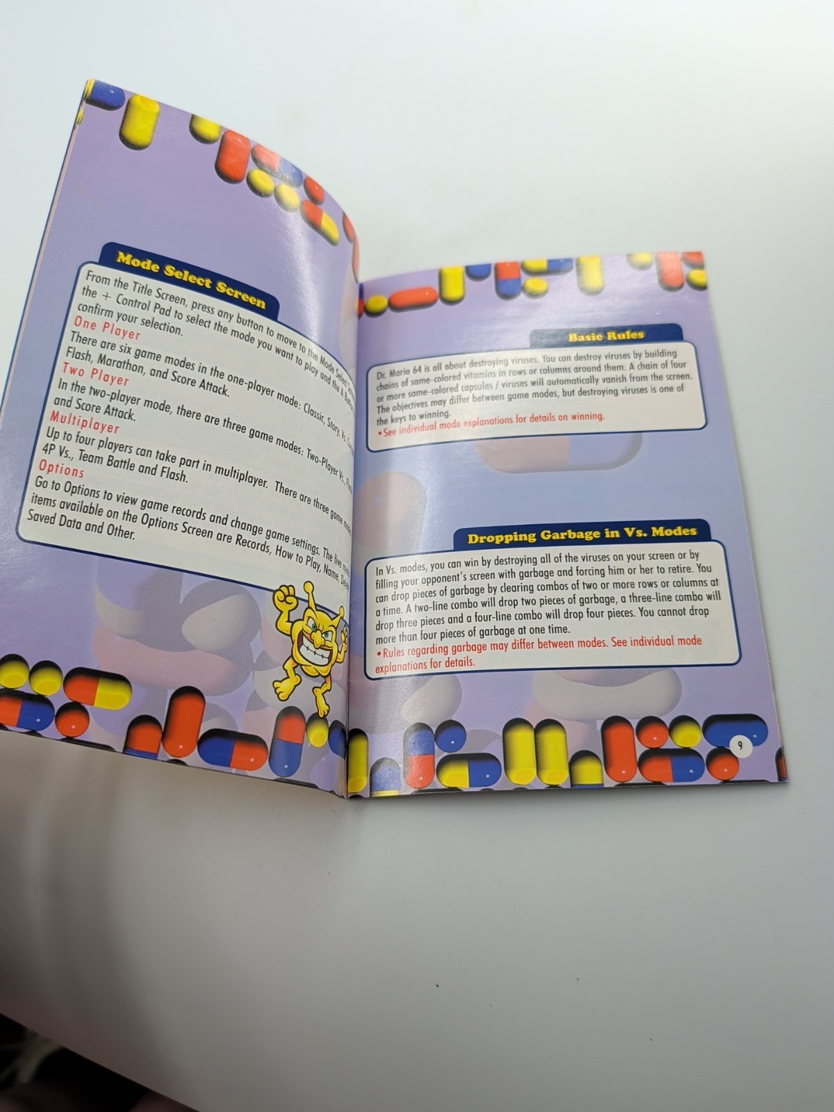 Dr. Mario 64 N64 MANUAL ONLY