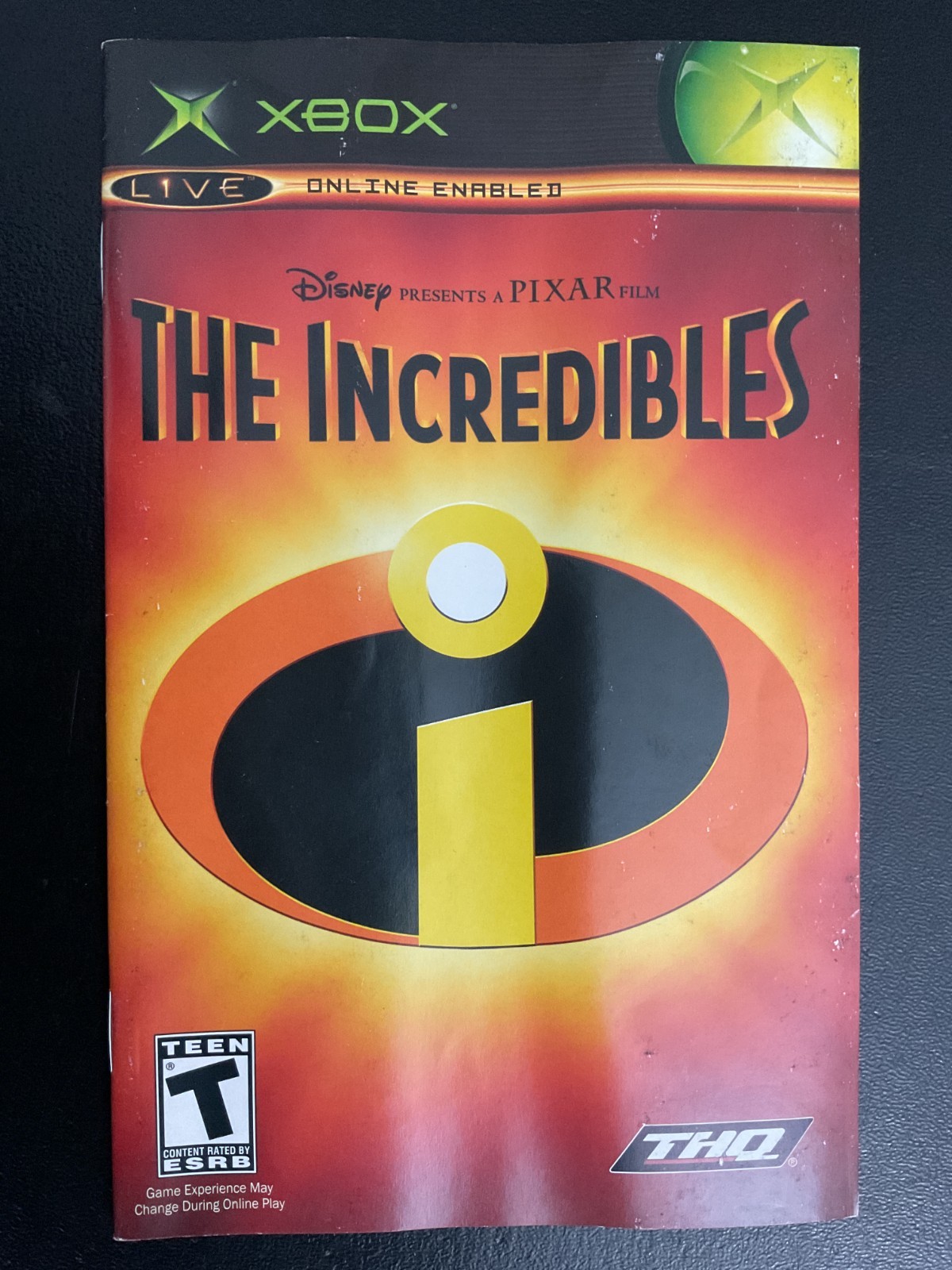 The Incredibles Microsoft XBOX Instruction Manual Only