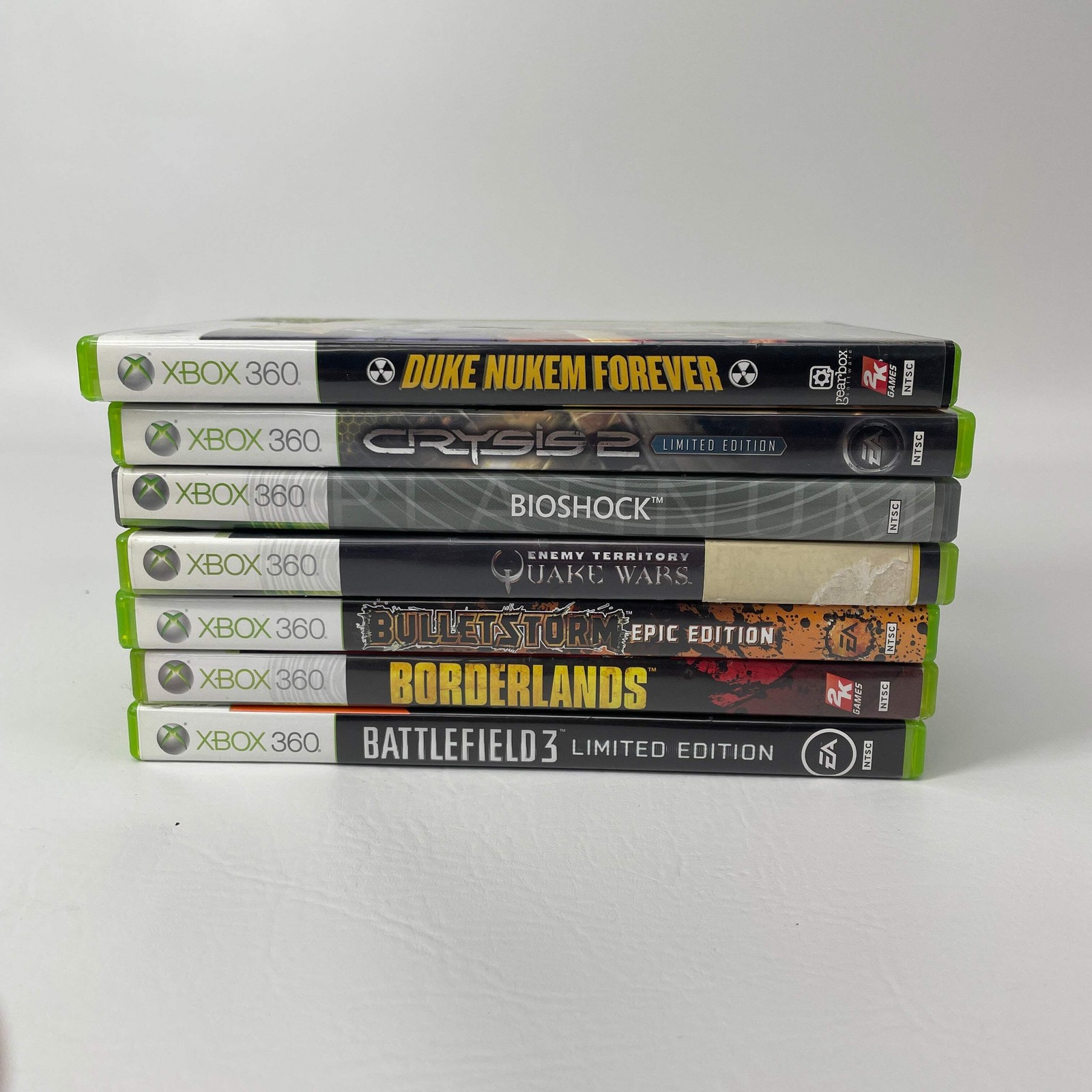 Lot of 7 Microsoft Xbox 360 Games Battlefield 3 Borderlands BioShock Crysis 2
