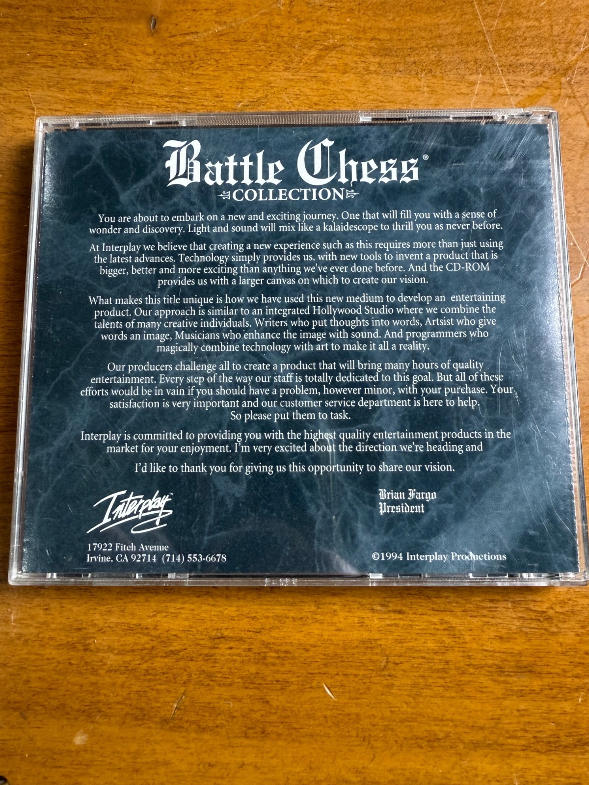 Battle Chess Collections: 1994 PC Game CD Rom – Interplay Productions Windows