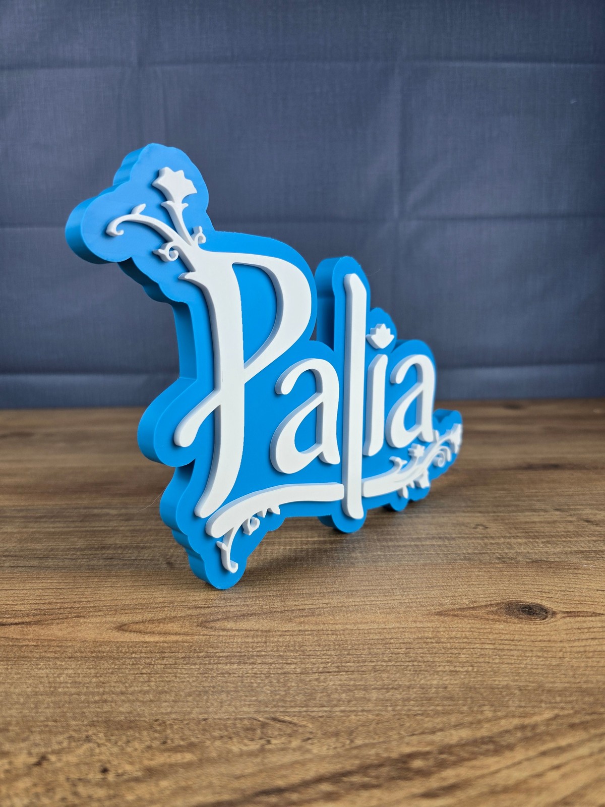 Palia Logo Display Stand Desk Sign Cozy Gamer Room Decor Shelf Accessory Gift