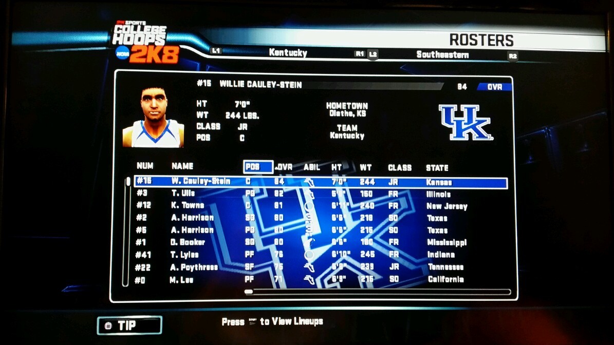 College Hoops 2K8 2014-15 Basketball Rosters Xbox 360 Memory Card USB