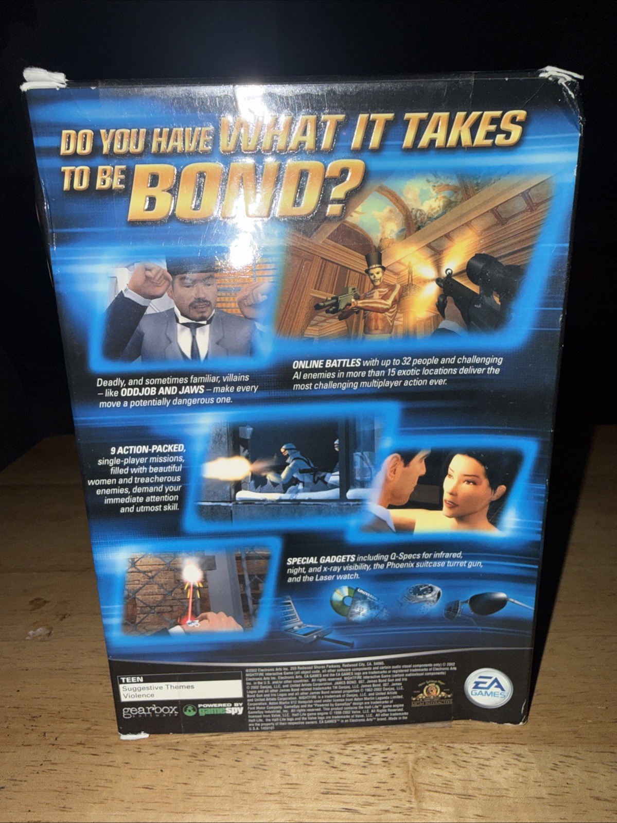 James Bond 007: Nightfire (PC, 2002) Box, Case, Book And Working Game