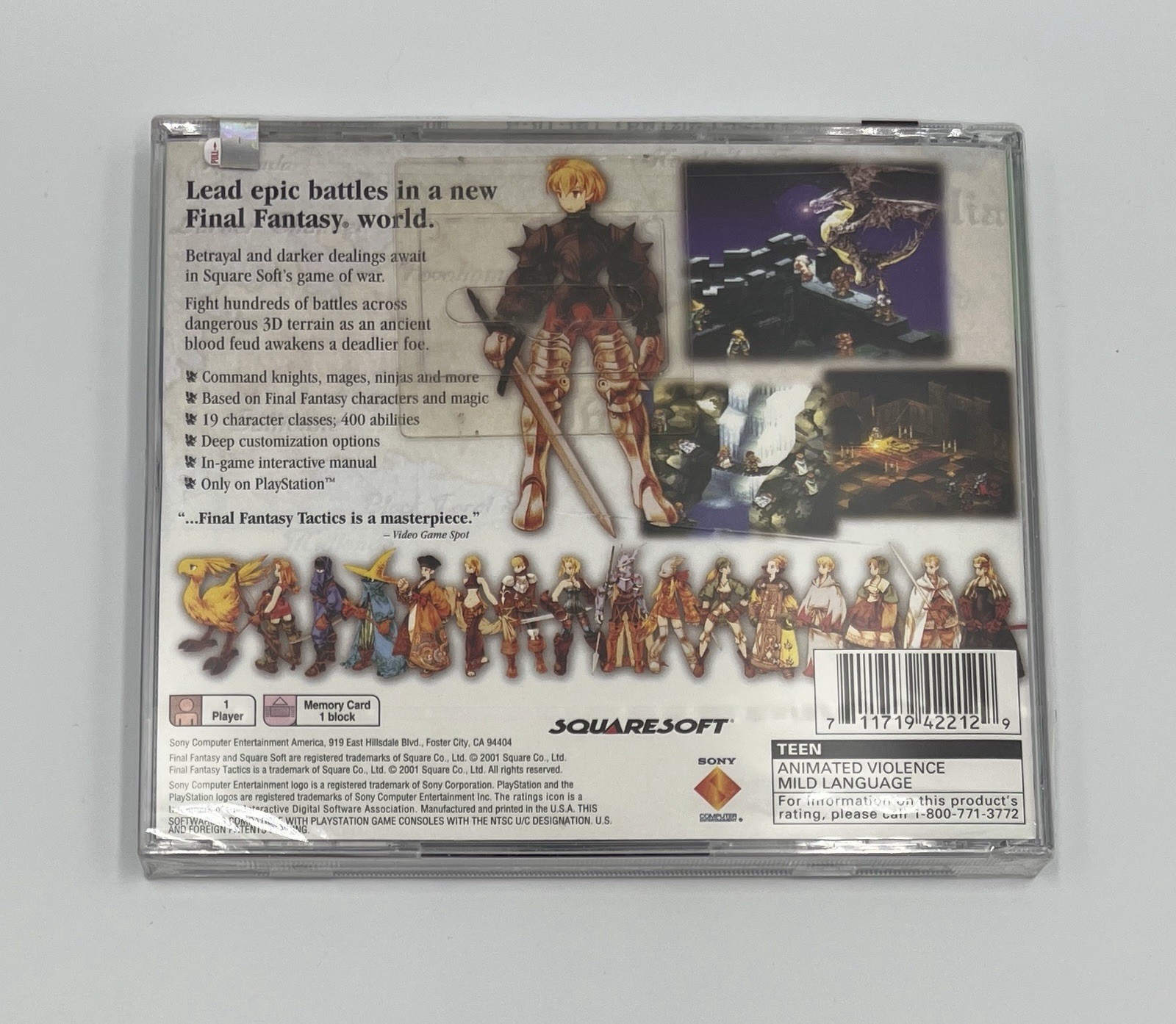 PS1 Game Final Fantasy Tactics Greatest Hits Factory Sealed NEW 2001 SCEA USA!