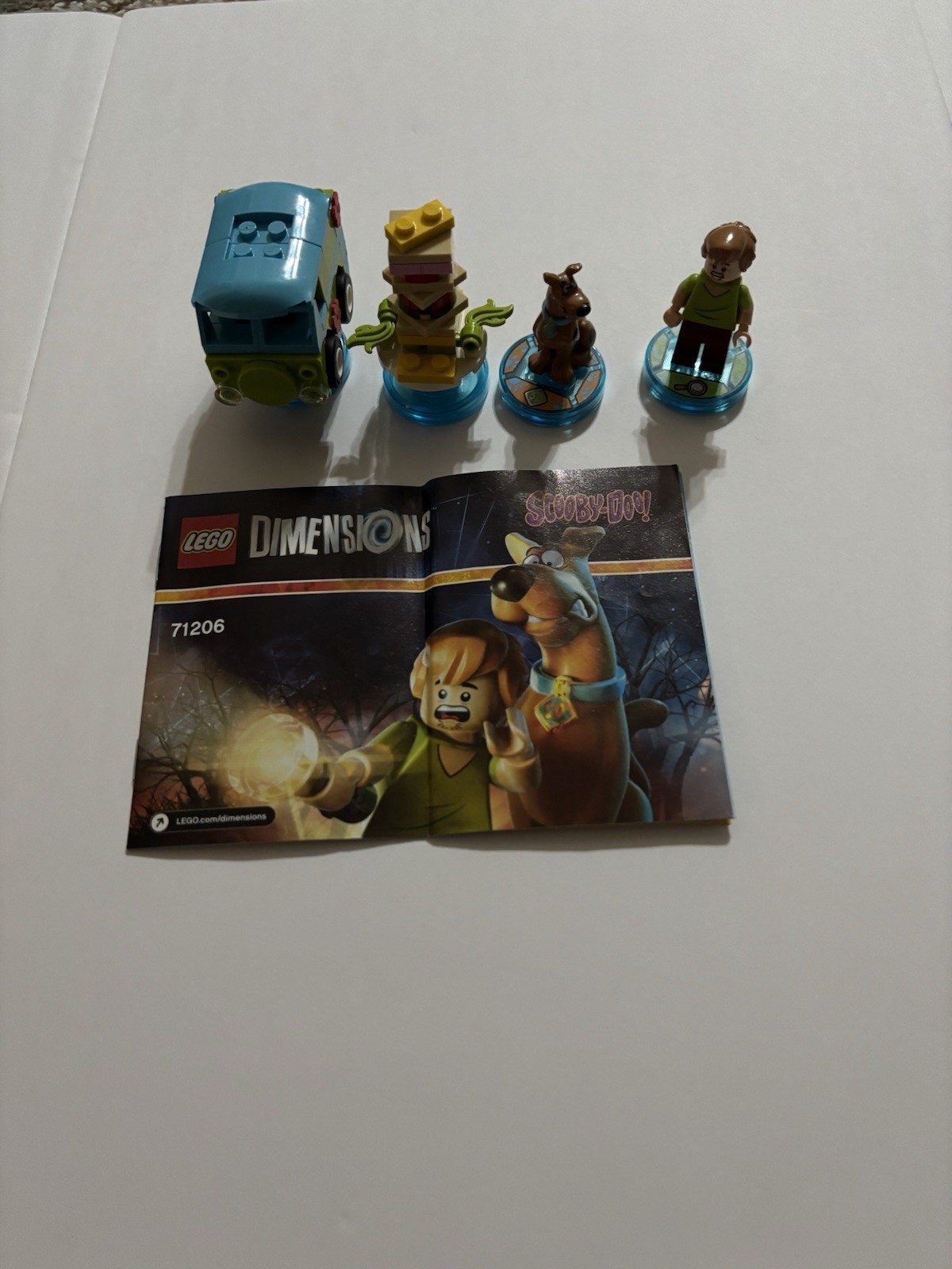 LEGO Dimensions Minifigure & Vehicle Lot w/ Manuals Bart, Finn, Emmet 2016