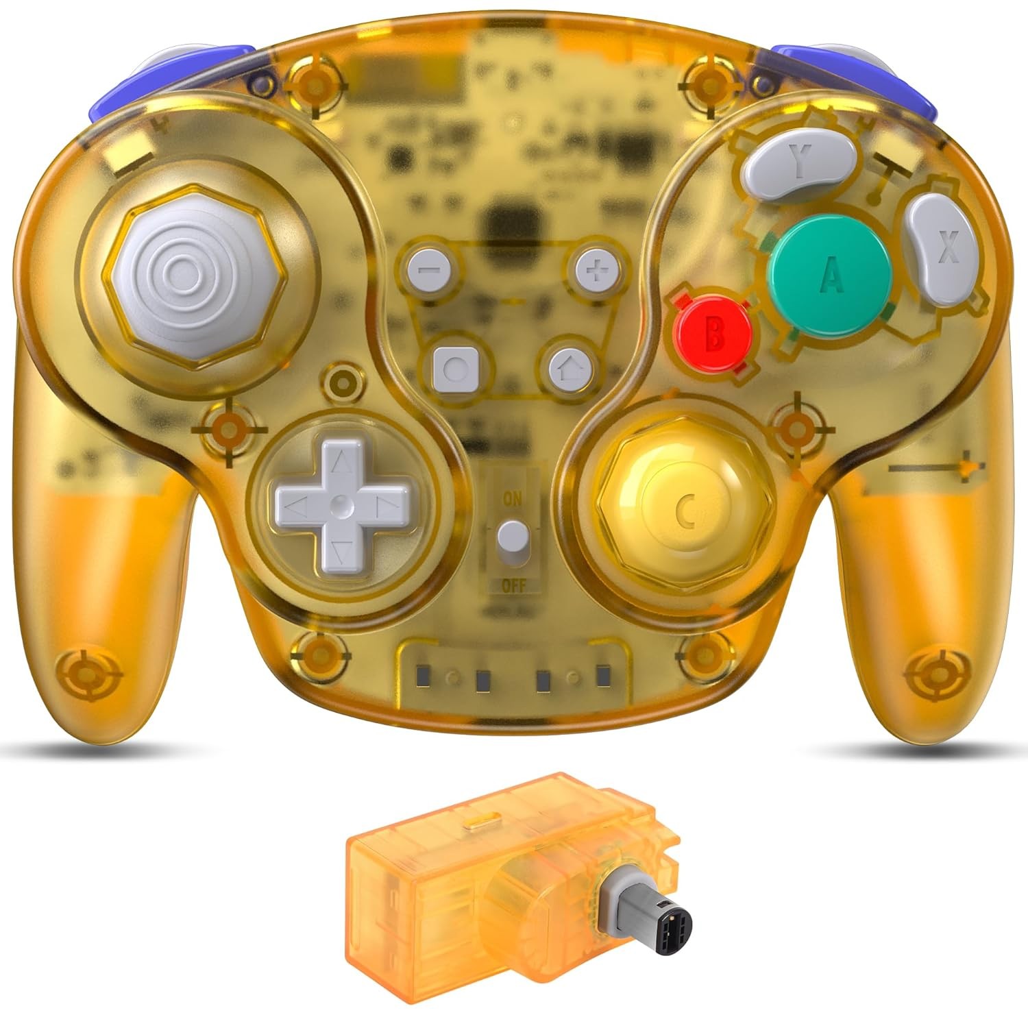 2.4 GHz Wireless GameCube Controller, for NGC GameCube Console (Built-in Rumble)