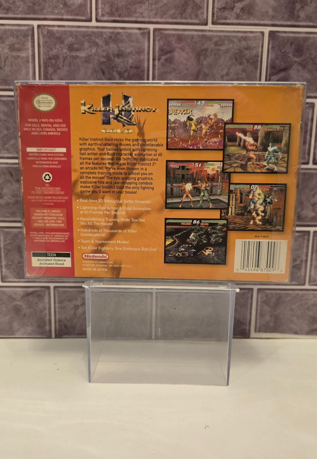 Nintendo N64 Killer Instinct Gold CIB *Tested & Works*