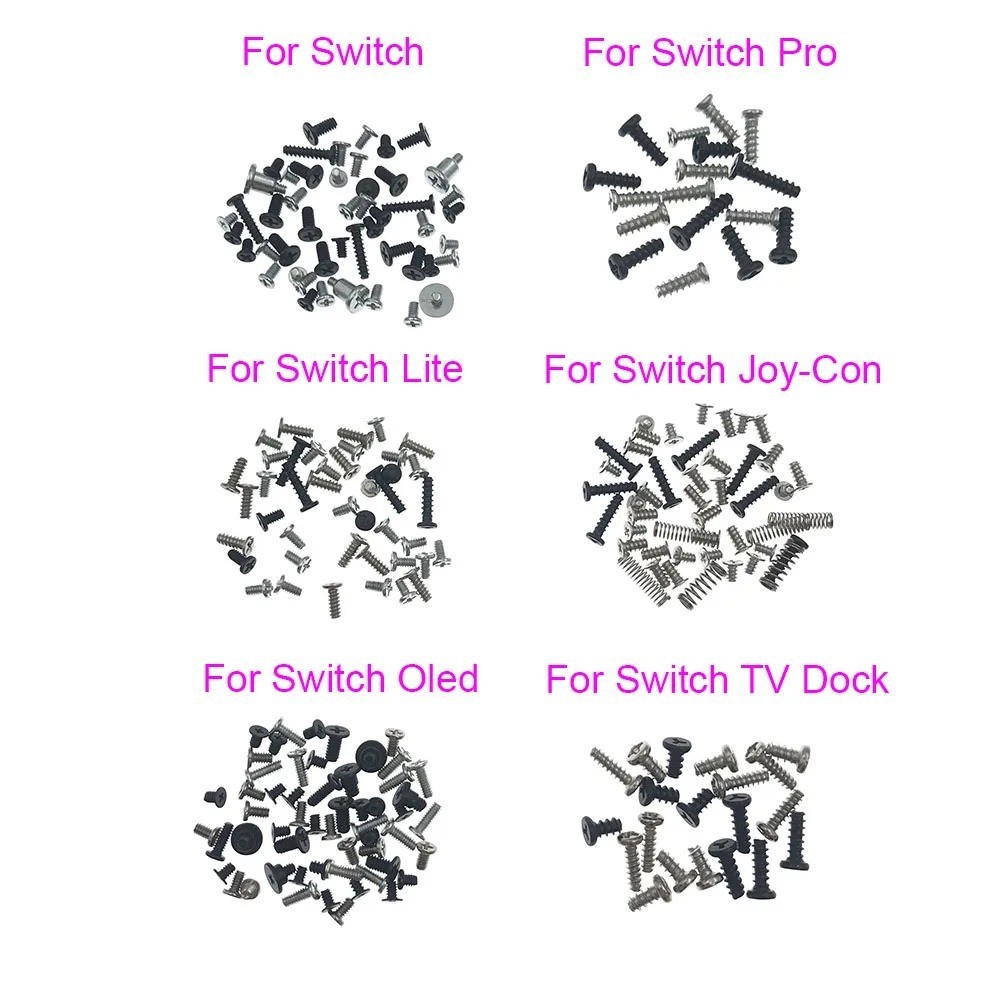 Full Screw Set for Nintendo Switch/Lite/OLED Console Housing Repair Replacement
