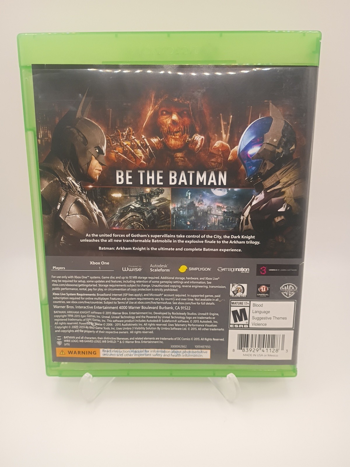 Batman: Arkham Knight 2015 Edition Microsoft Xbox One Complete Tested