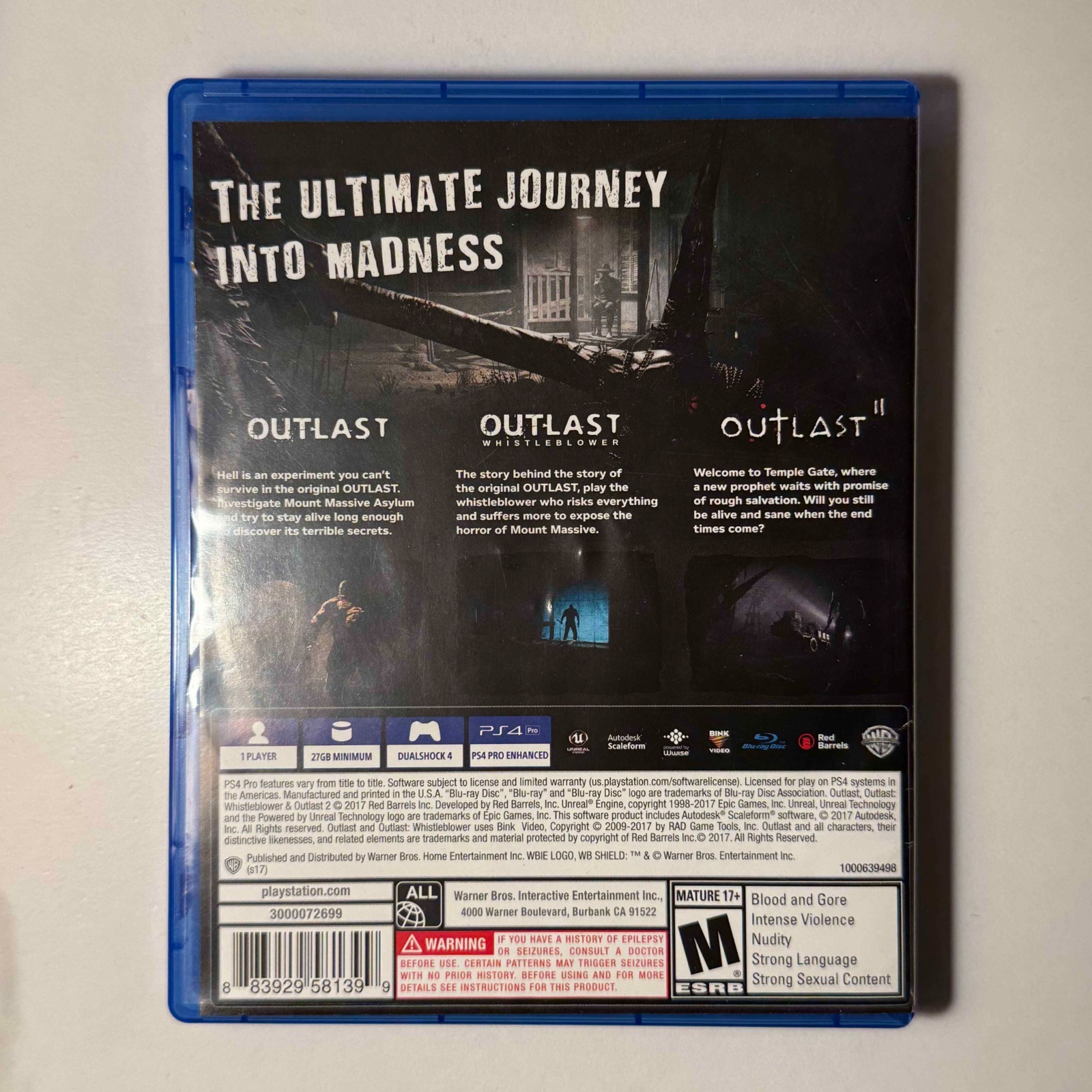 Outlast: Trinity | PS4 | Lot #6 | PRETTY GOOD | Bundle 3+ Games & Save