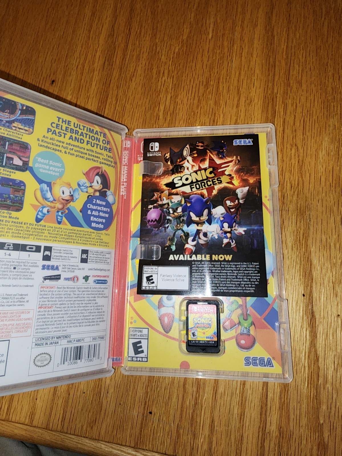 Sonic Mania Plus Nintendo Switch in Box Tested Working
