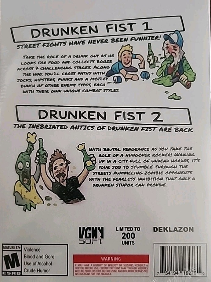 DRUNKEN FIST 2-PACK LOW EFFORT EDITION NEW SEALED 2025 Playstation 5 Limited Run