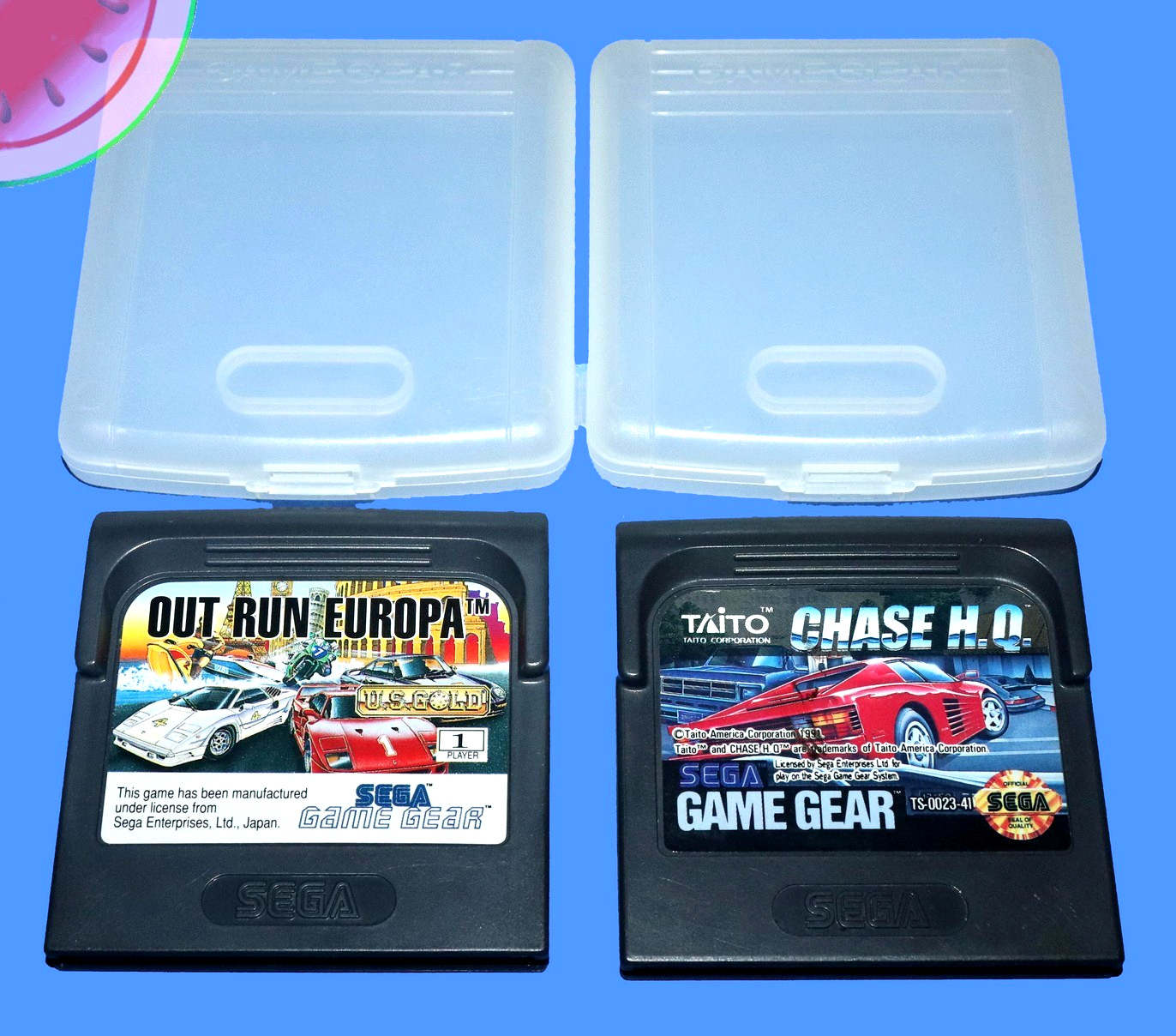 TESTED Sega GAME GEAR Racing Lot OUT RUN Europa and CHASE HQ Authentic in CASES