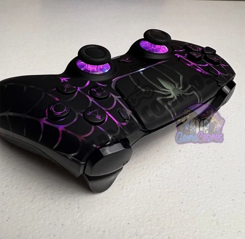 Sony DualSense Custom Spider Design Controller – Red, Green, Purple