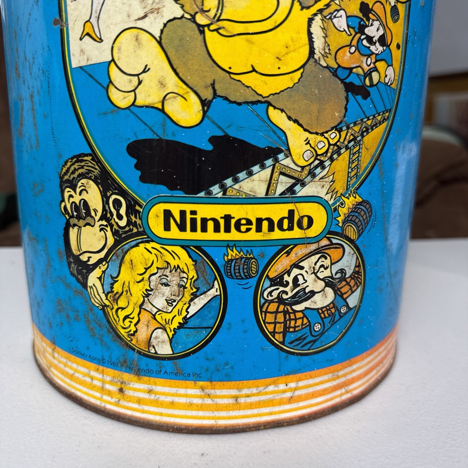 Nintendo DONKEY KONG Garbage Bin Trash Can Waste Basket NES Rare Edition 1982